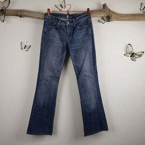 7 For All Mankind Blue Boot Cut Jeans